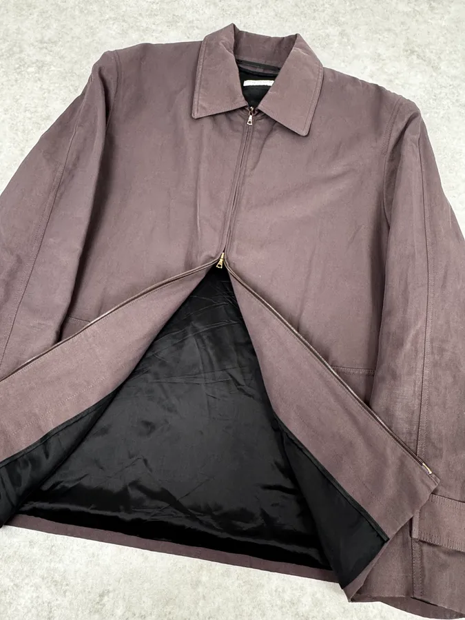 Dries Van Noten Brown Minimalist Zip-up Jacket - Image 8
