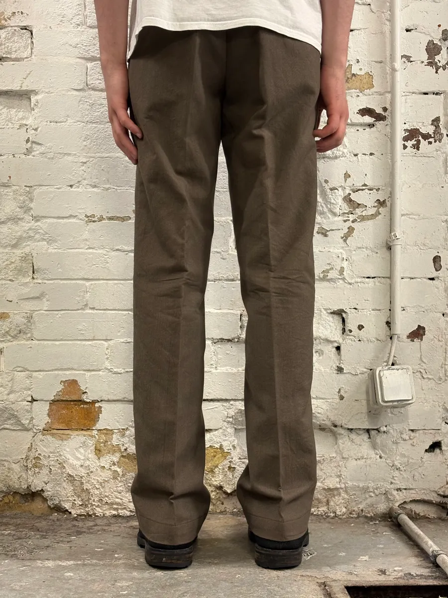 Dries Van Noten Brown Straight Pants - Image 3