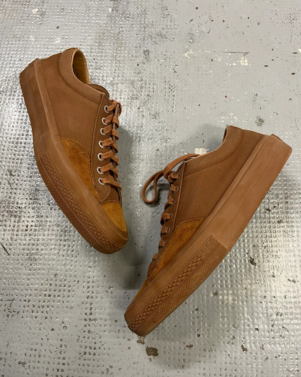 Dries Van Noten Brown Tan Suede Low-Top Sneakers - Image 3