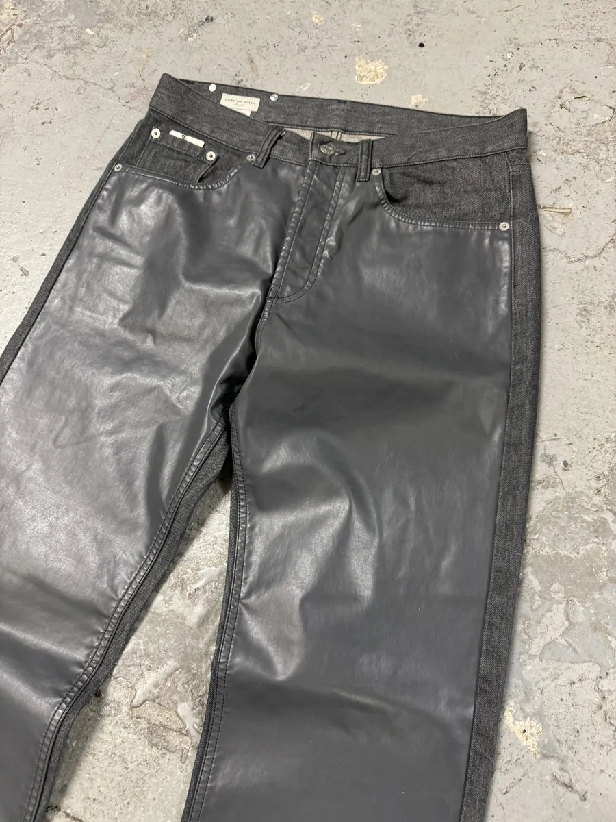 Dries Van Noten Brut Denim Grey Front Carpenter Jeans - Image 10