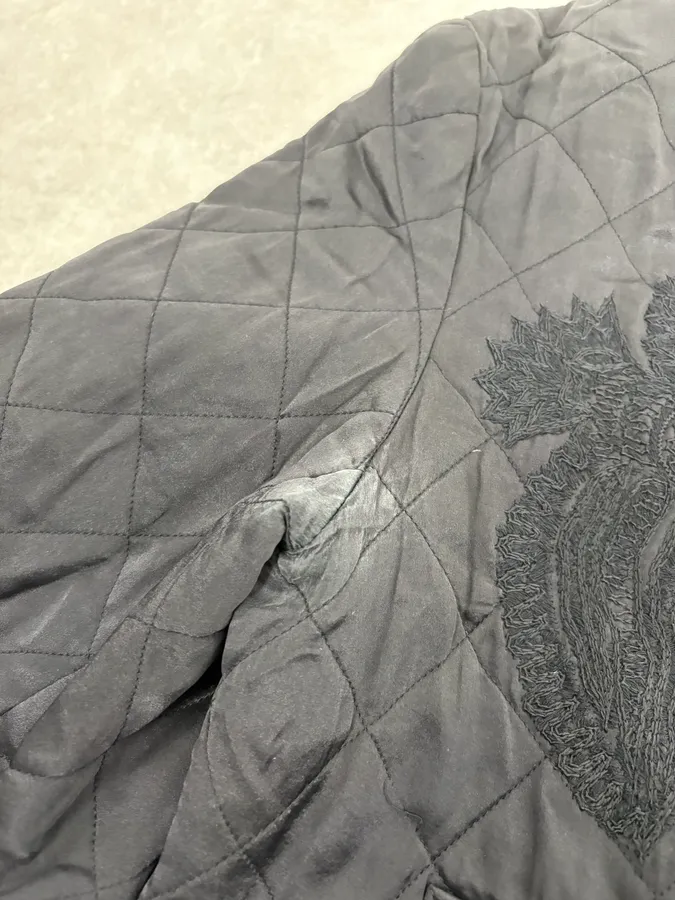 Dries Van Noten Eagle Black Quilted Bomber Light Jacket - Image 10