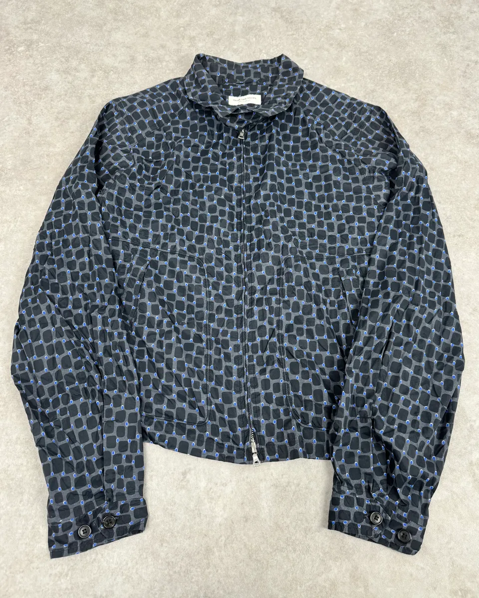 Dries Van Noten Grey & Blue Light Zip Up Jacket