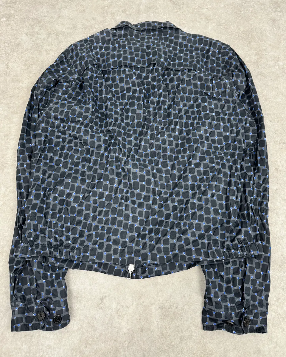 Dries Van Noten Grey & Blue Light Zip Up Jacket - Image 7