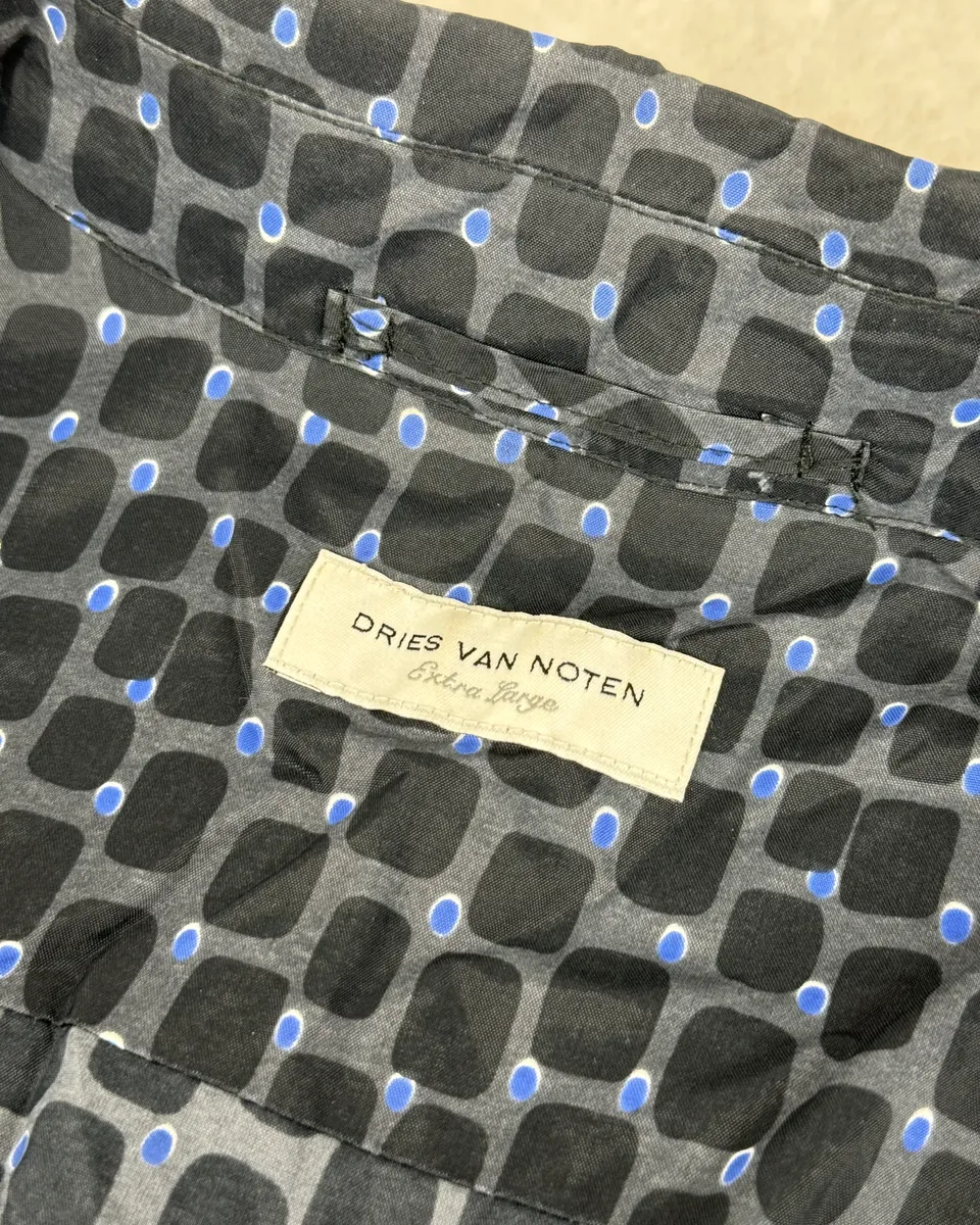 Dries Van Noten Grey & Blue Light Zip Up Jacket - Image 9