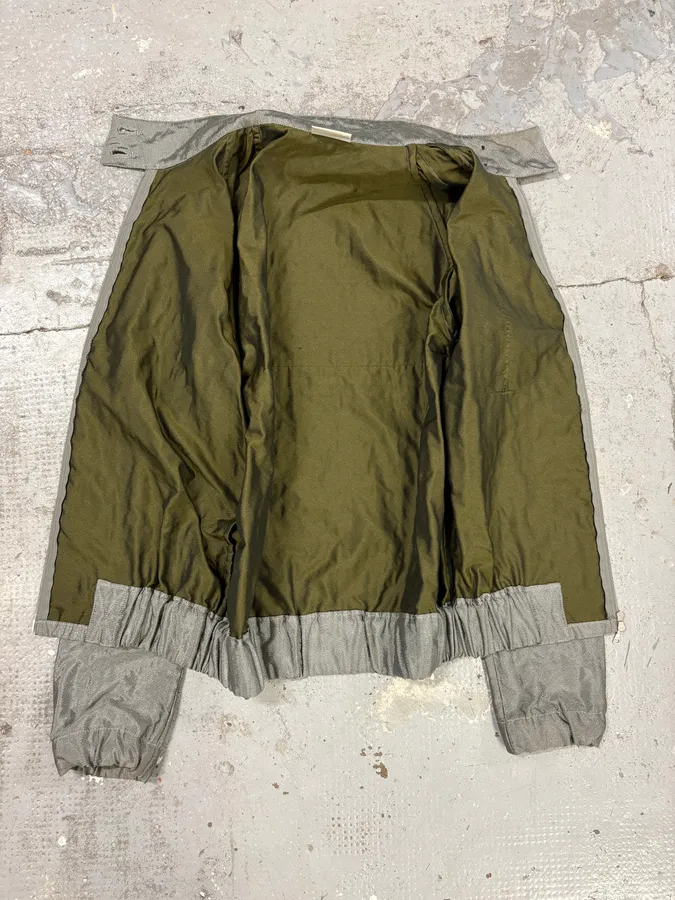 Dries Van Noten Grey Silk Quilted Jacket - Image 6