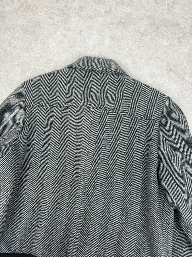 Dries Van Noten Grey Wool Classy Bomber Jacket - Image 6