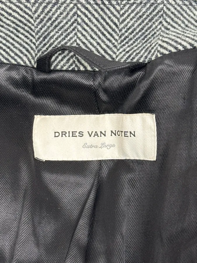 Dries Van Noten Grey Wool Classy Bomber Jacket - Image 8
