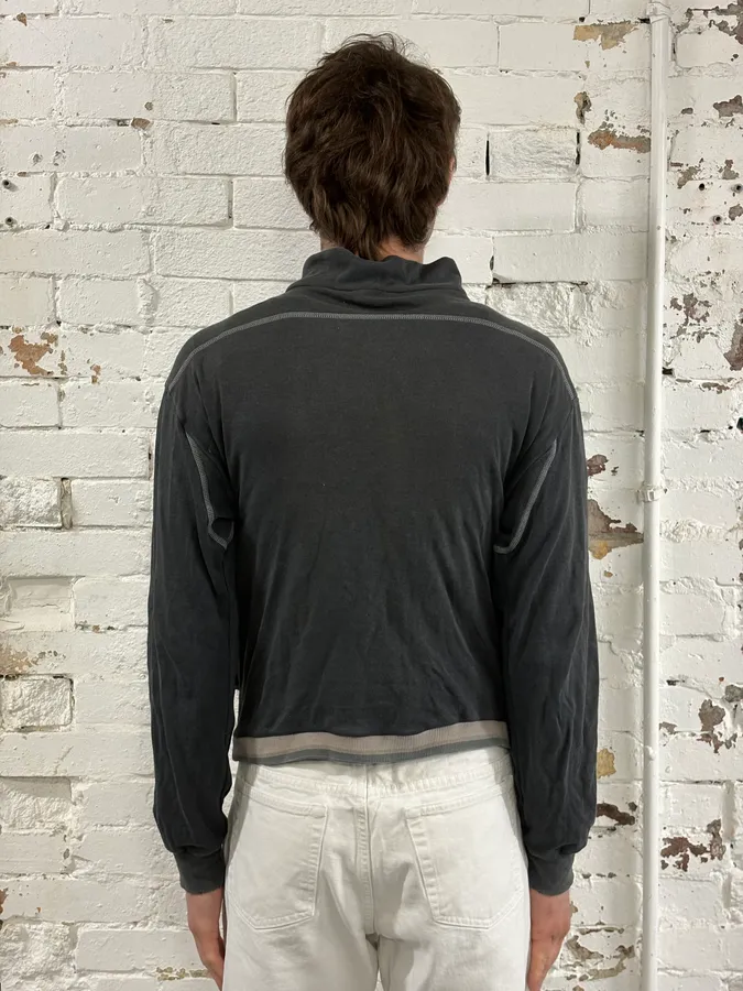 Dries van Noten Grey Zip Cargo Track Sweater - Image 3