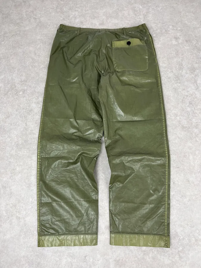 Dries Van Noten Khaki Nylon Pants - Image 7