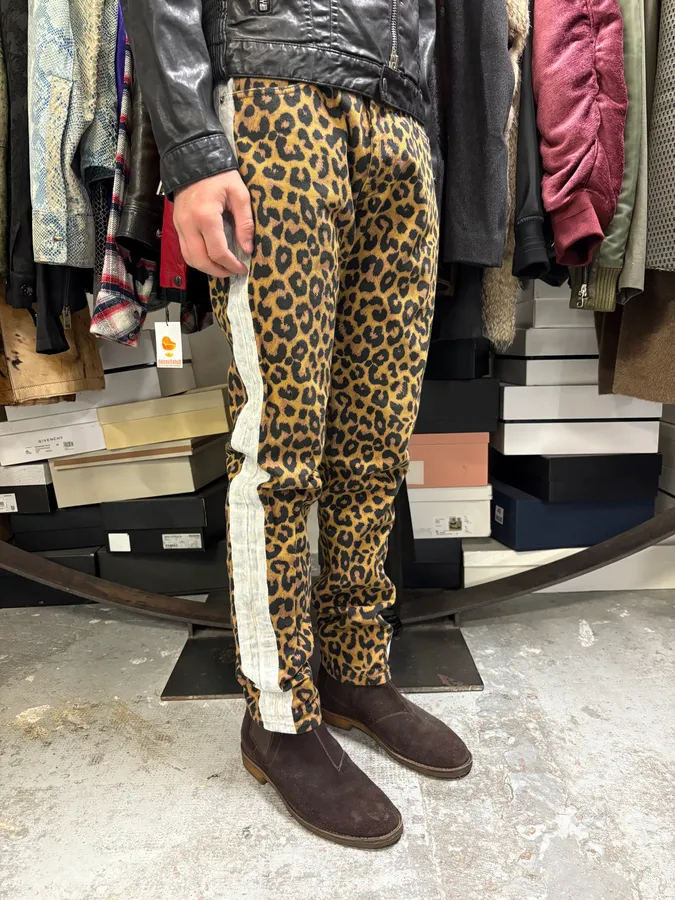 Dries Van Noten Leopard Print Camel Jeans - Image 4
