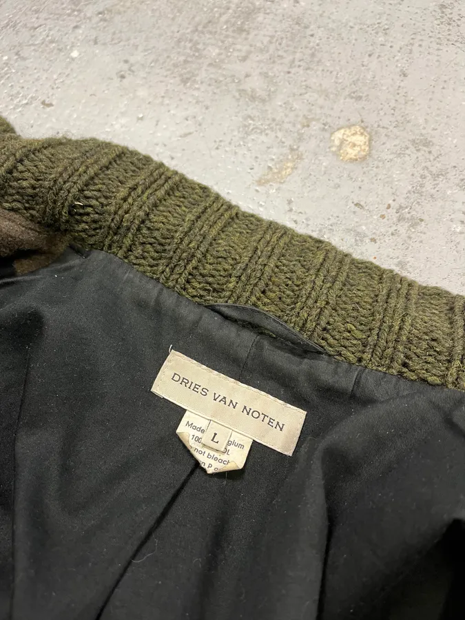 Dries Van Noten Military Green Wool Jacket - Image 10