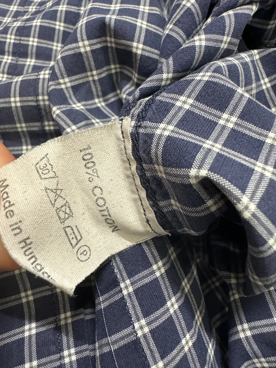 Dries Van Noten Navy Checkered Shirt - Image 10