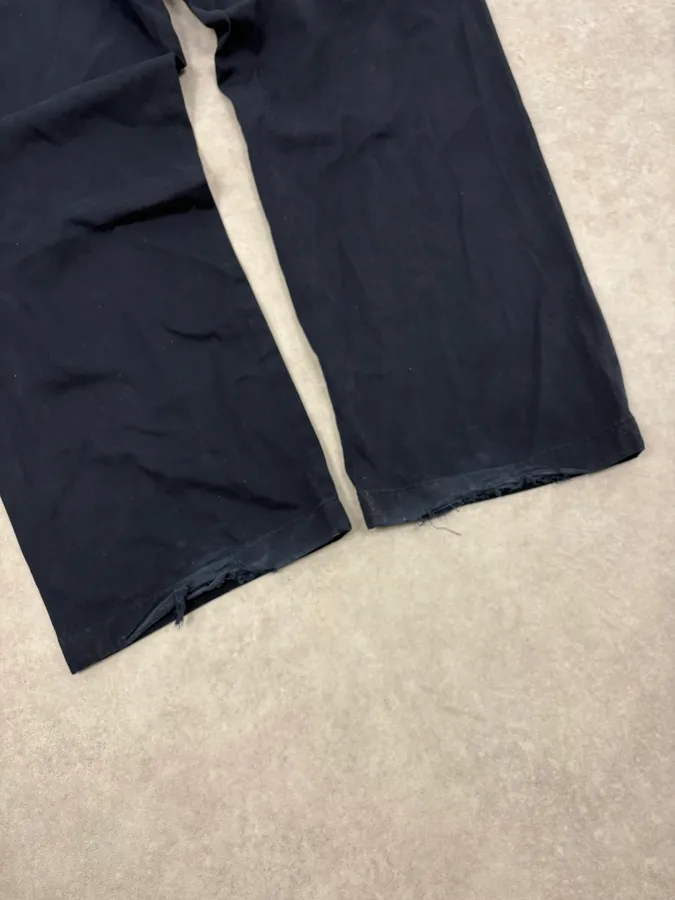 Dries Van Noten Navy Minimalist Belted Cozy Pants - Image 9