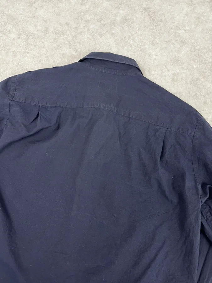 Dries Van Noten Navy Tactical Pockets Shirt - Image 6