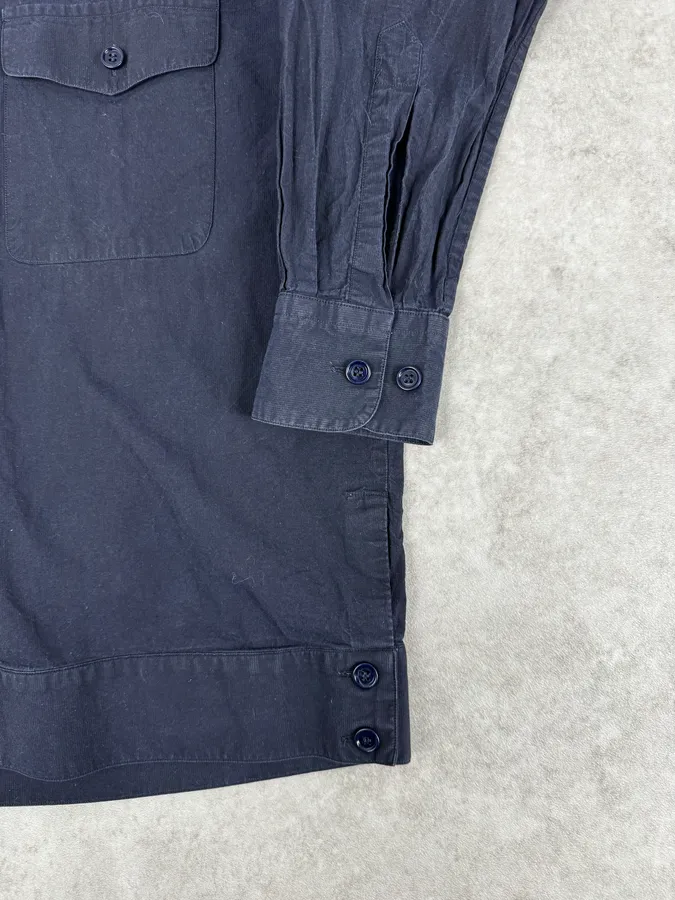 Dries Van Noten Navy Tactical Pockets Shirt - Image 9