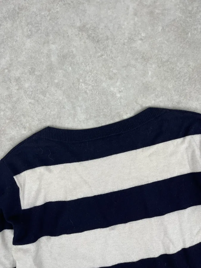 Dries Van Noten Navy & White Striped Sweater - Image 7