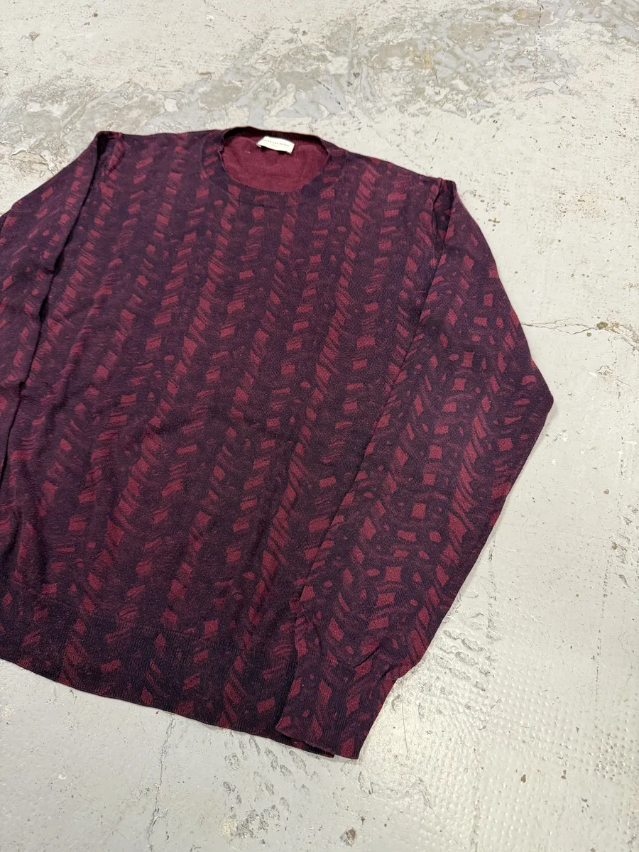 Dries Van Noten Red Bordeaux Contemporary Sweater - Image 7