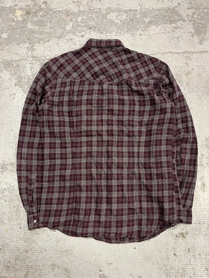 Dries Van Noten Red & Green Checked Western Shirt - Image 6