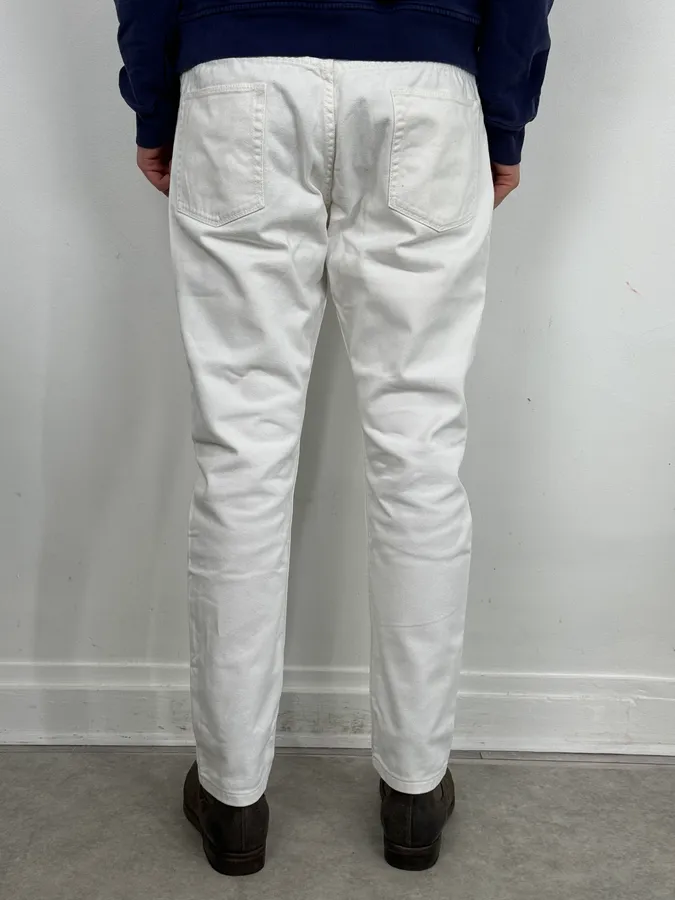 Dries Van Noten White Minimalist Denim Jeans - Image 4