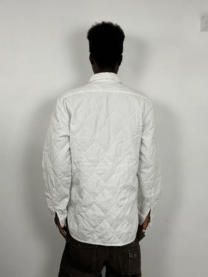 Dries Van Noten White Quilted Effect Shirt - Image 3