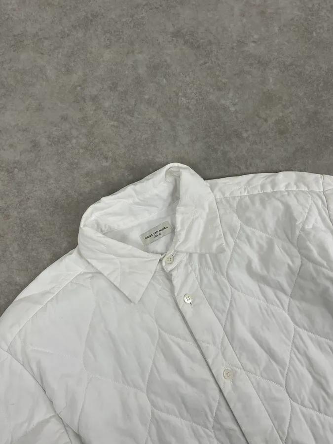 Dries Van Noten White Quilted Effect Shirt - Image 5