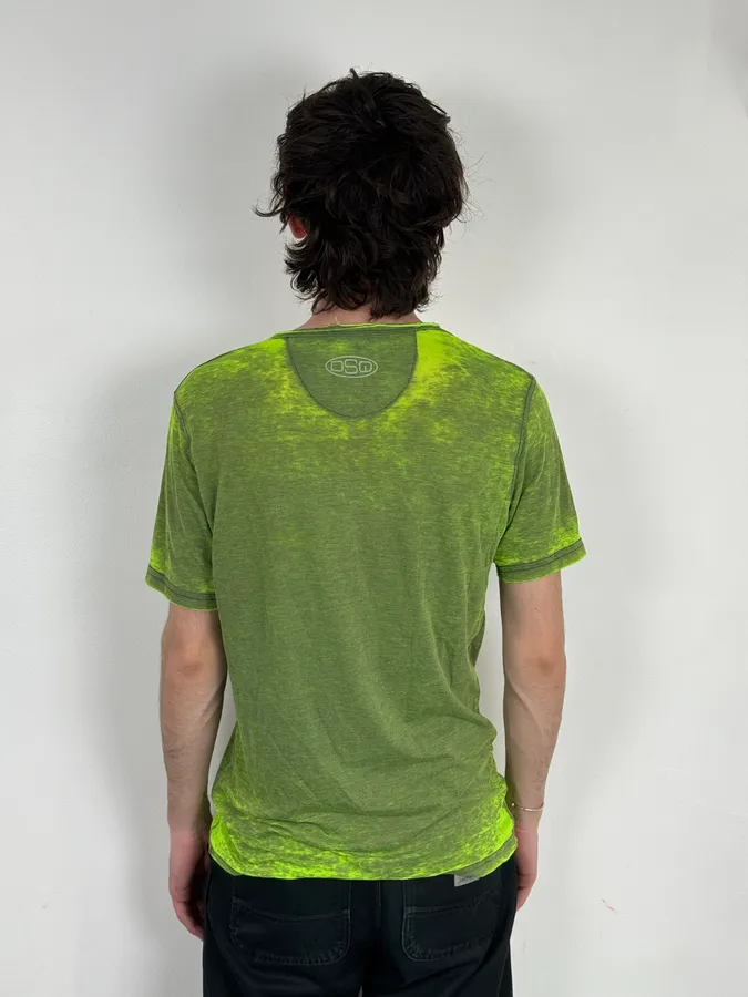Dsquared2 Acid Green USA Flag T-Shirt - Image 3