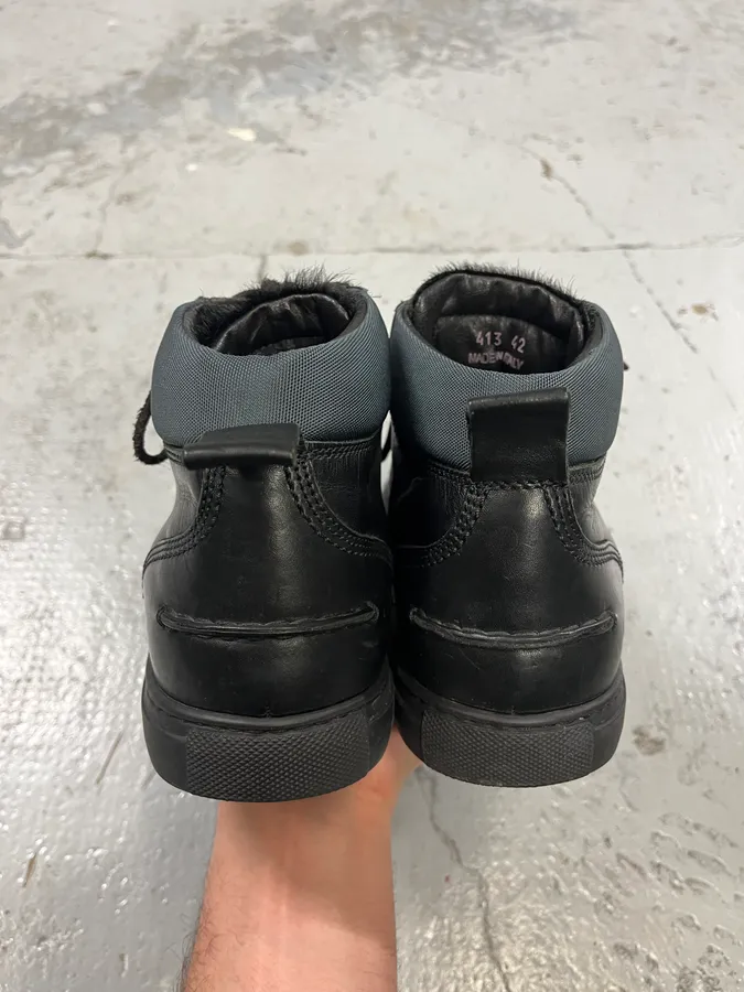 Dsquared2 Black Fur Leather Shoes - Image 5