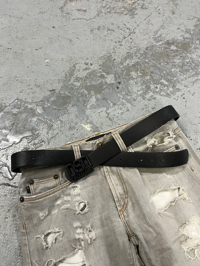 DSquared2 Black Leather Belt - Image 2