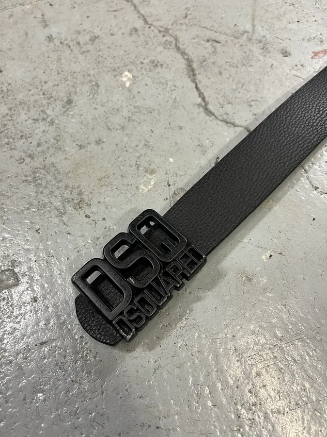 DSquared2 Black Leather Belt - Image 5