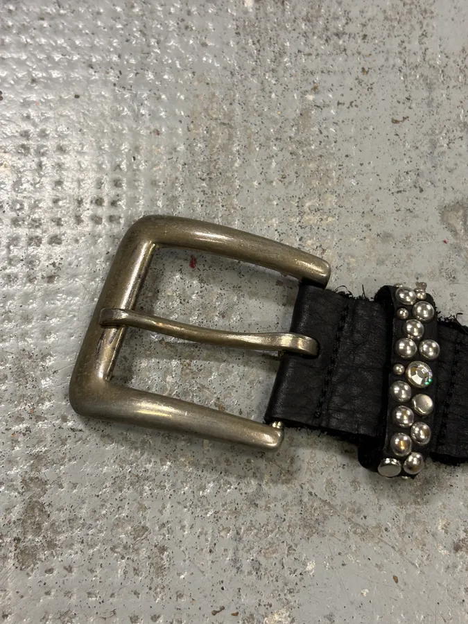 Dsquared2 Black Leather Studded Belt - Image 5