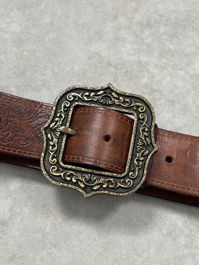 Dsquared2 Brown Leather Belt Ornamental Buckle - Image 6