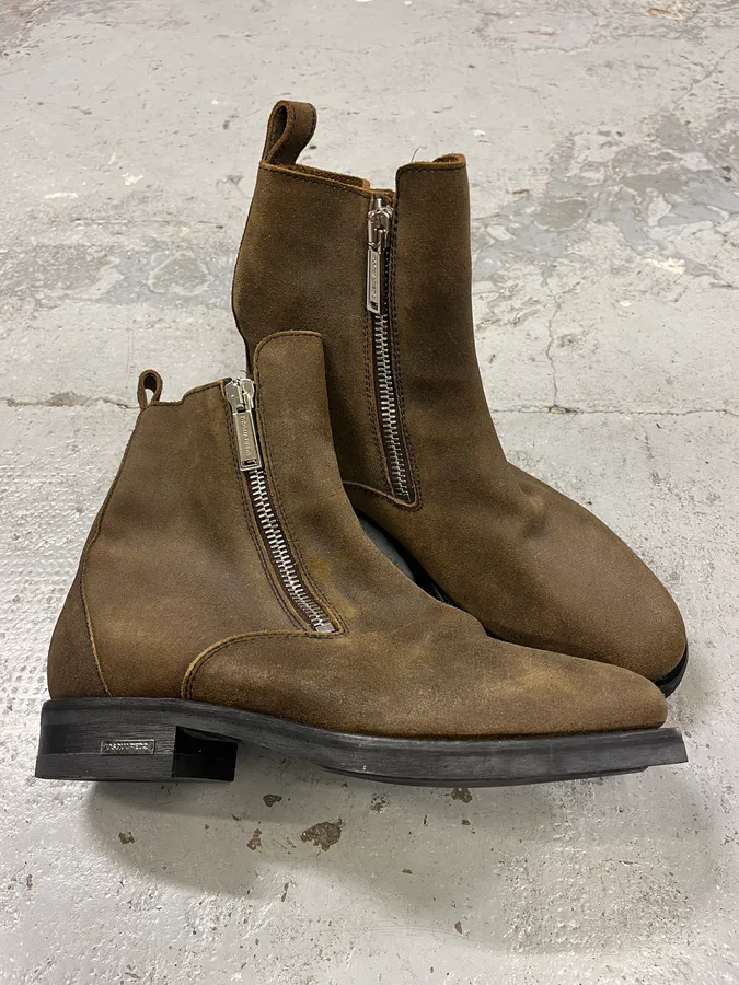 DSquared2 Brown Side Zips Chelsea Boots - Image 4