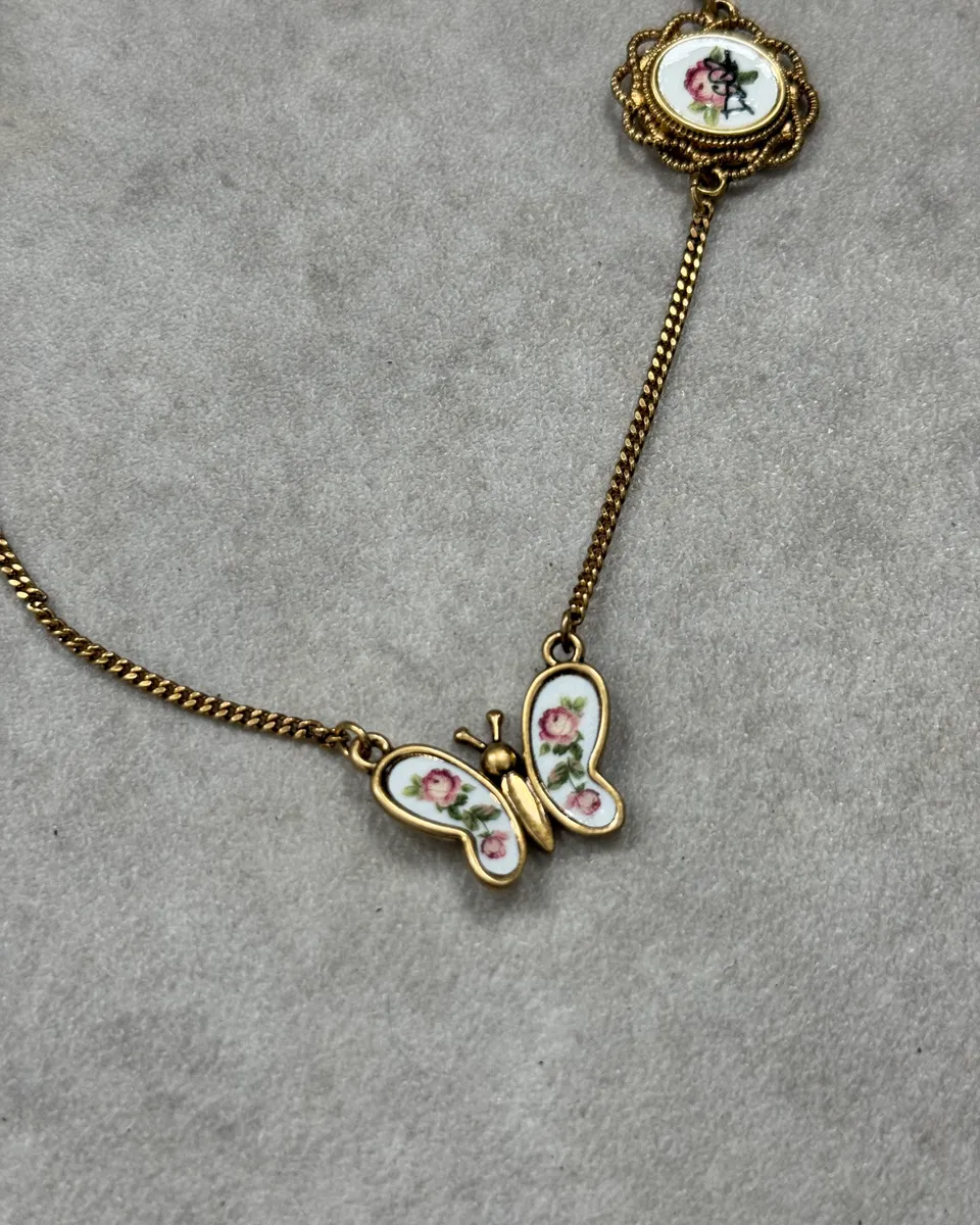Dsquared2 Gold Metal Multi-Charm Cross Necklace - Image 3