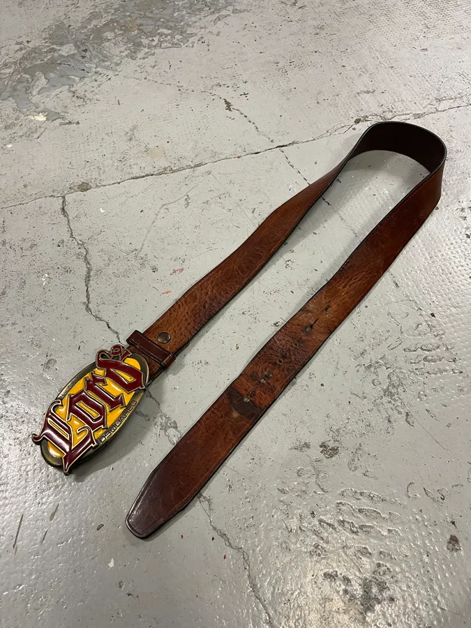 Dsquared2 Lord Gothic Brown Leather Belt - Image 3