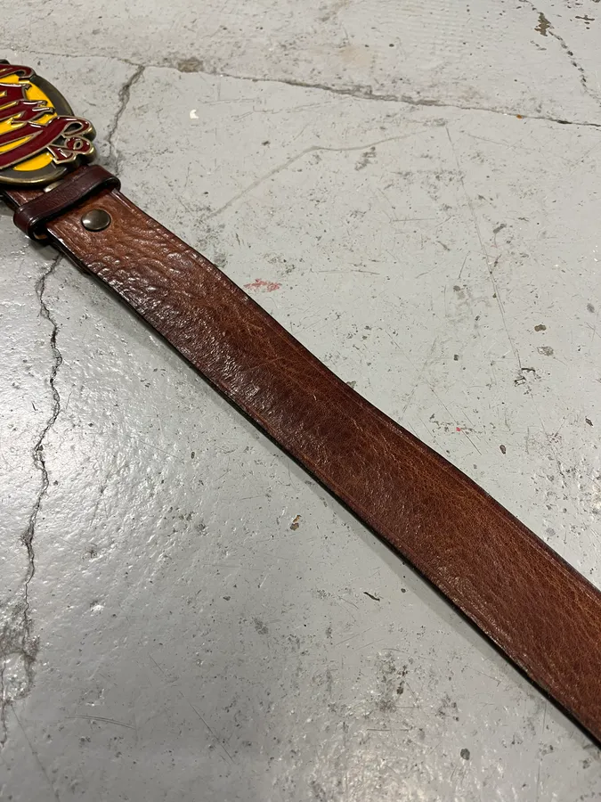 Dsquared2 Lord Gothic Brown Leather Belt - Image 9