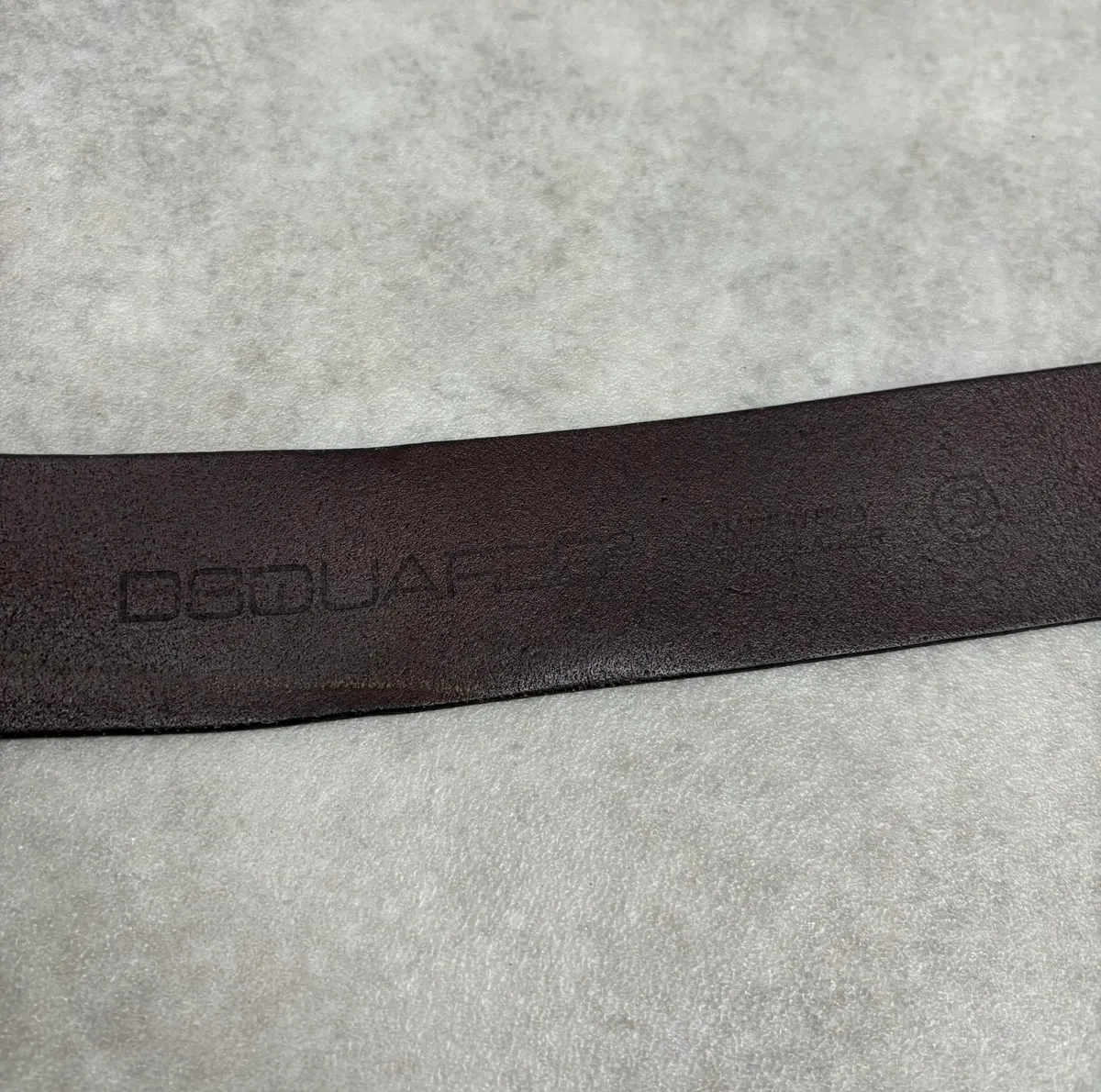 Dsquared2 Lord Green Gothic Buckle Brown Leather Belt - Image 9
