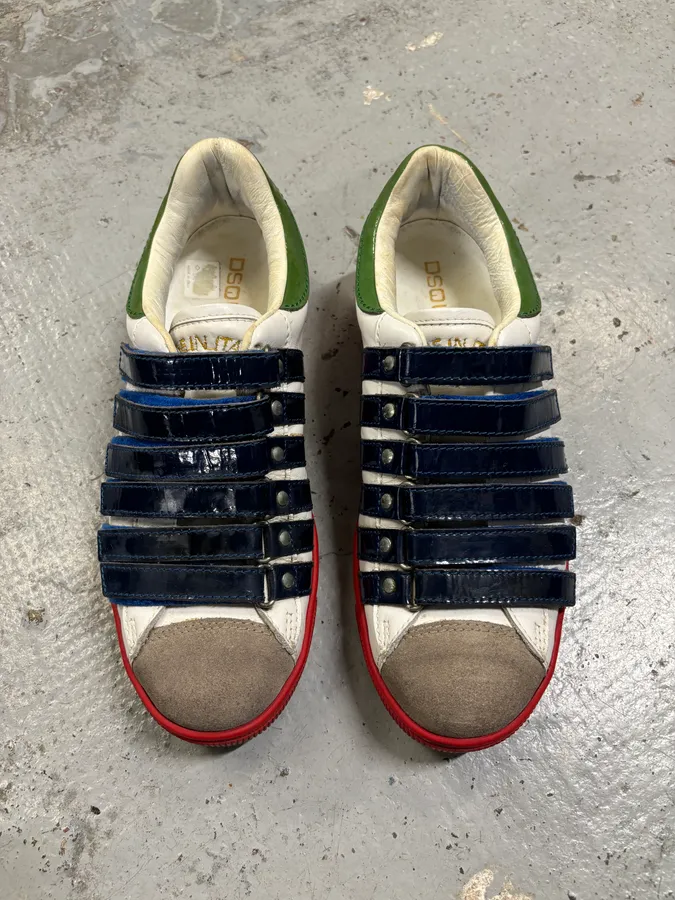 Dsquared2 Multicolor Leather Velcro Strap Sneakers - Image 3
