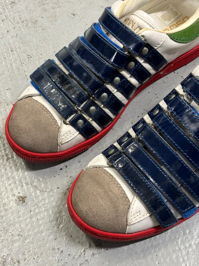 Dsquared2 Multicolor Leather Velcro Strap Sneakers - Image 5