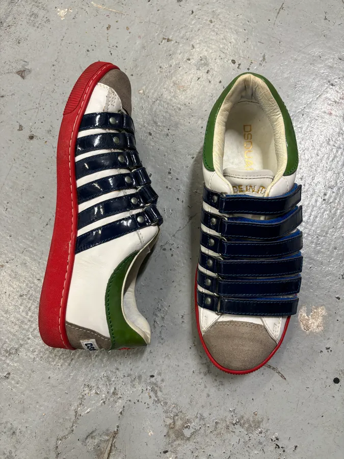 Dsquared2 Multicolor Leather Velcro Strap Sneakers - Image 6