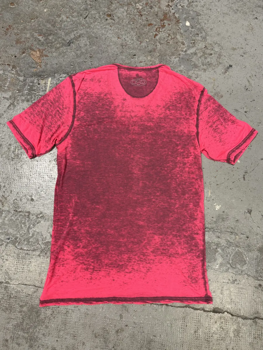 Dsquared2 Pink Electric USA Flag T-Shirt - Image 2