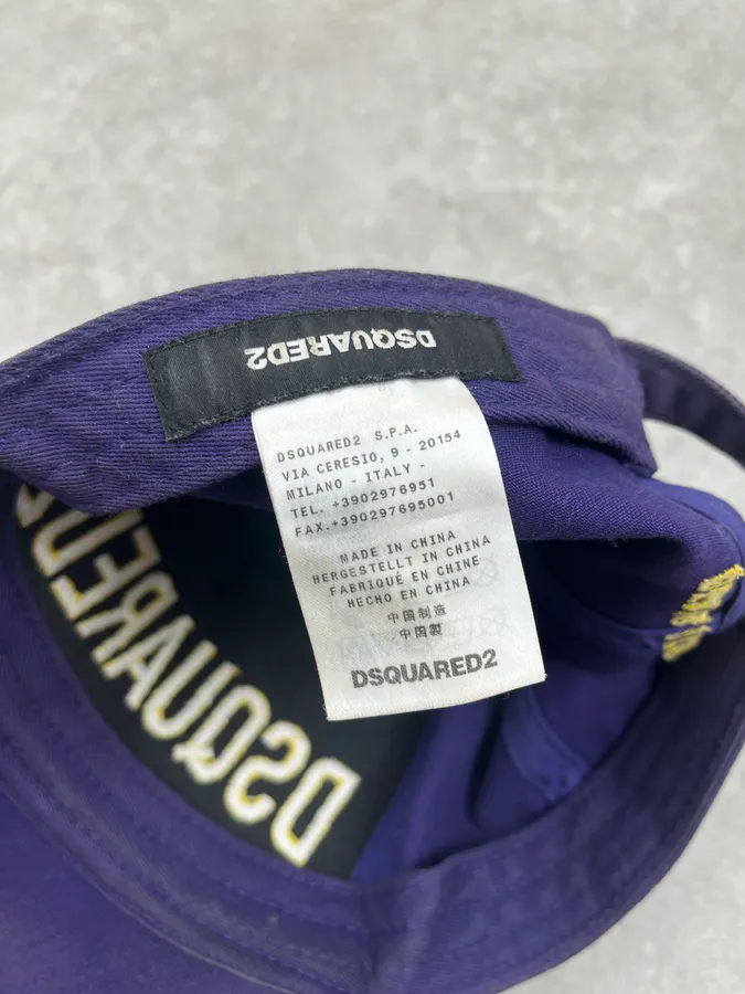 Dsquared2 Propaganda Yellow & Purple Cap - Image 8