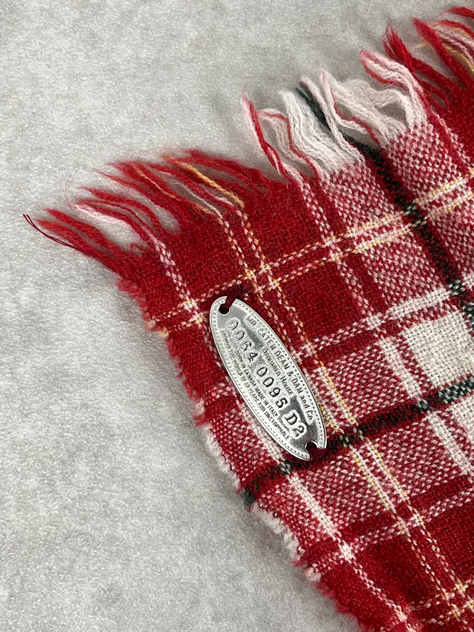 Dsquared2 Red Tartan Wool Plaid Scarf - Image 5