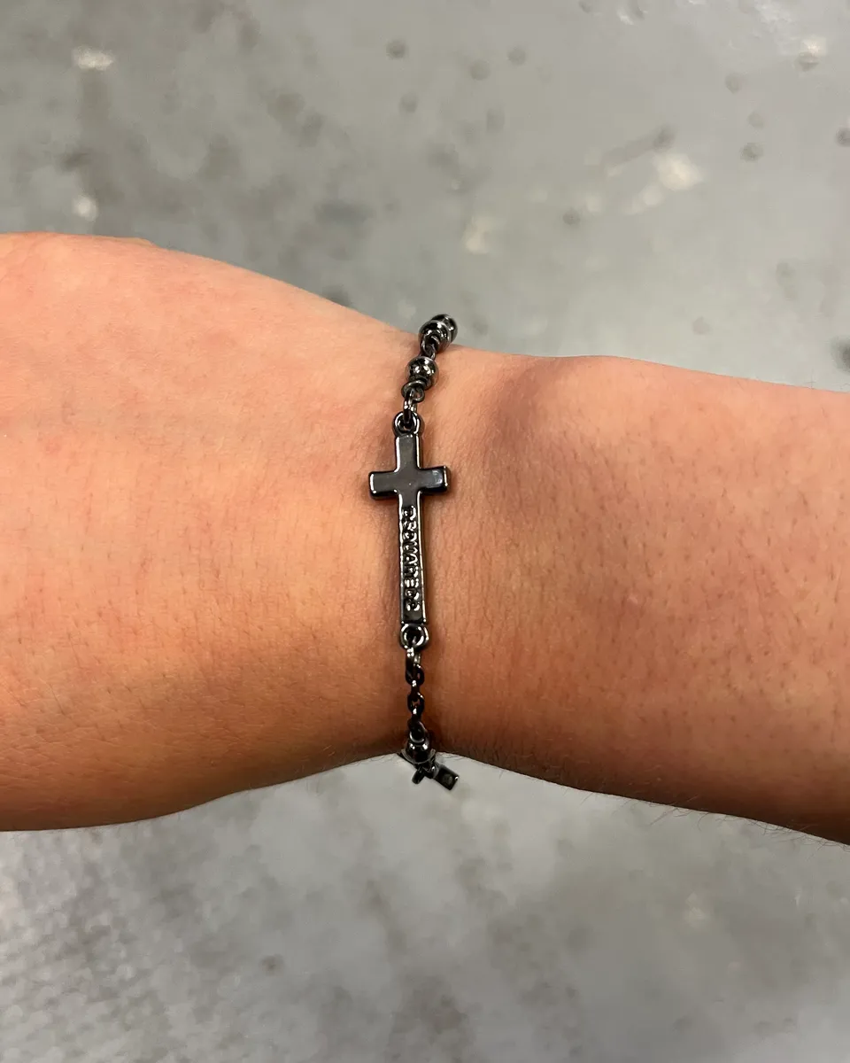 Dsquared2 Stainless Still Metal Cross Charm Bracelet - Image 3