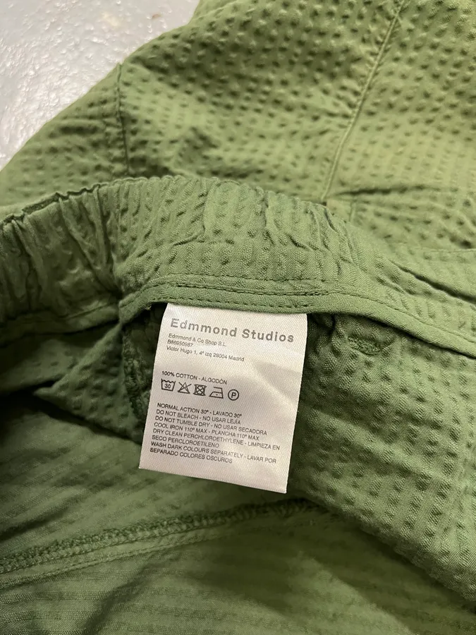 Edmmond Studios Relief Green Shorts - Image 11