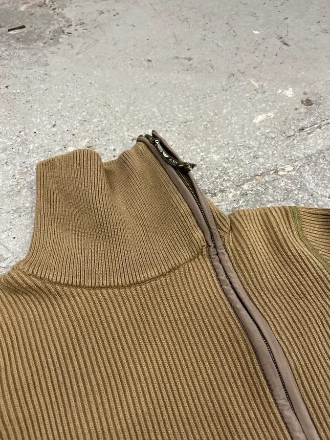Emporio Armani Asymmetrical Wool Zip Sweater - Image 4