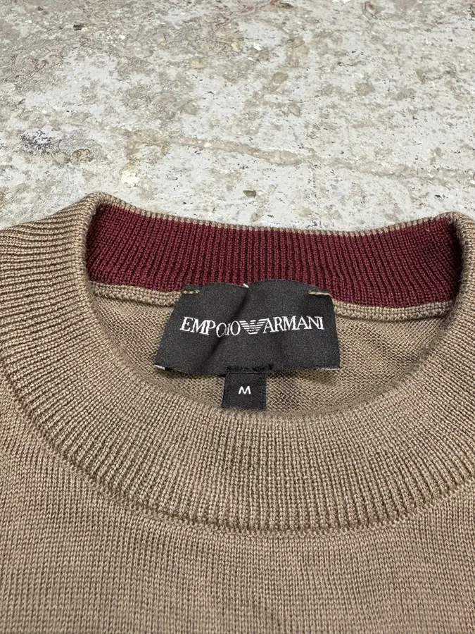Emporio Armani Camel Structural Contemporary Sweater - Image 9