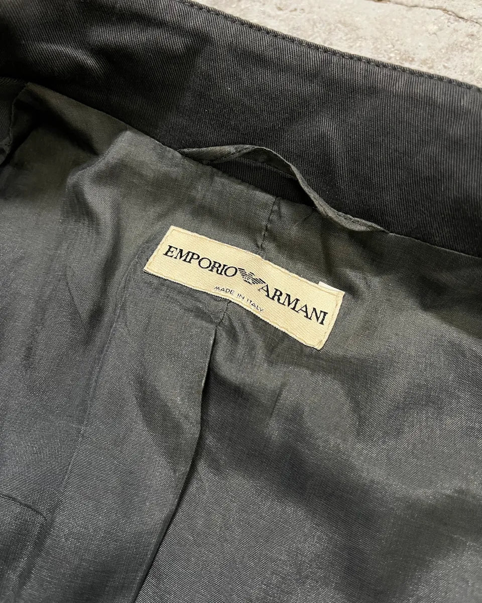 Emporio Armani Dark Grey Double Zip Jacket - Image 9