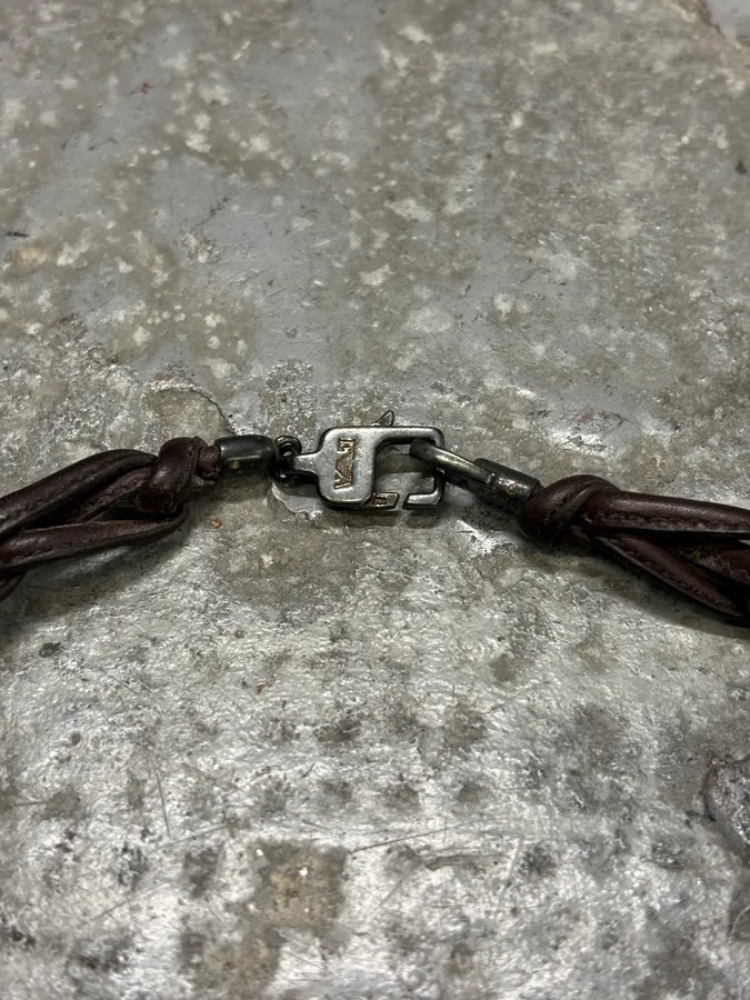 Emporio Armani Leather Chain Cross Necklace - Image 6