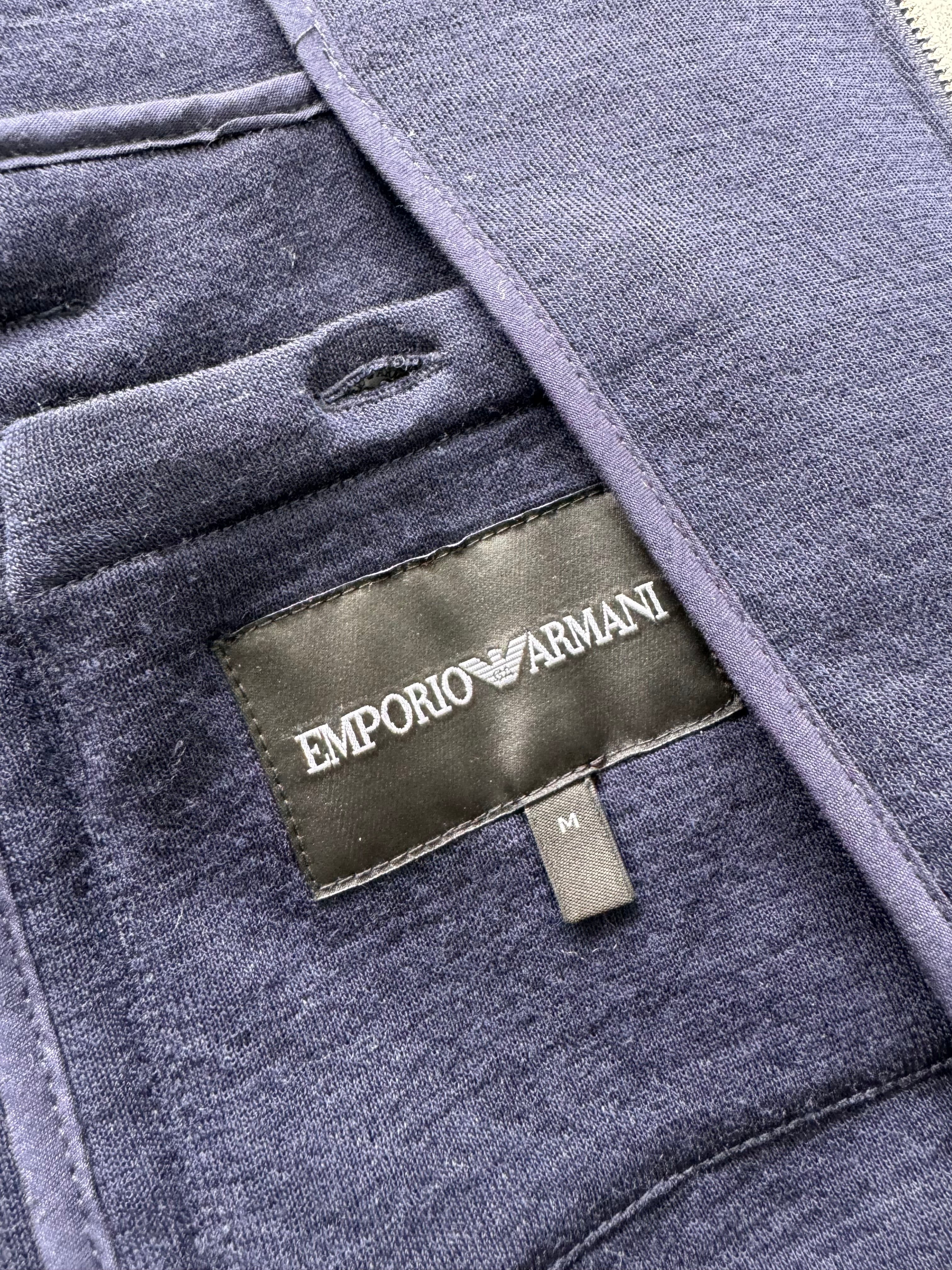 Emporio Armani Navy Asymmetrical Jacket - Image 6