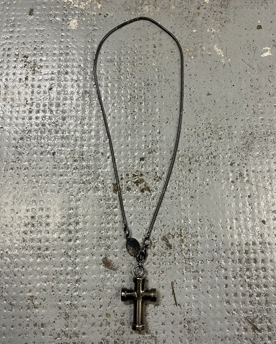 Emporio Armani Stainless Steel Cross Pendant Necklace - Image 7